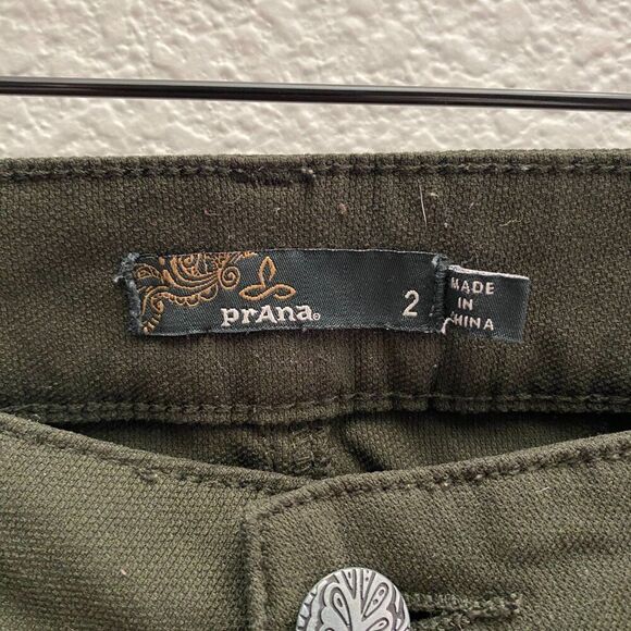Prana prAna Brenna Moto Pants Size 2 / Green Nylon Blend Hiking Outdoor Camping - Picture 2 of 5